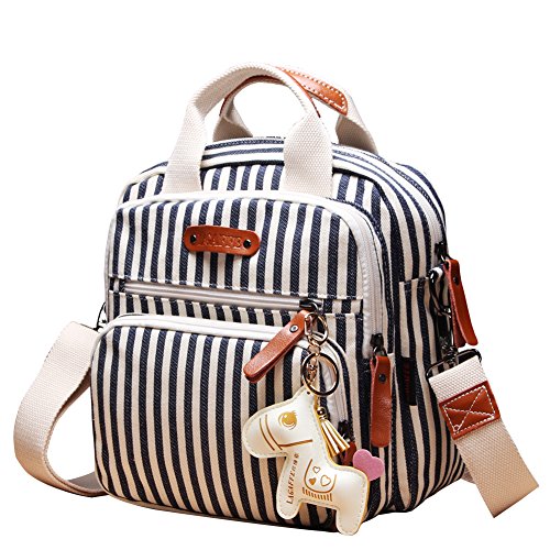 LCY Qualität Leinwand Designer Organizer Mini Multifunktions Baby Windel Wickeltasche Tote Messenger Rucksack-Streifen von LCY