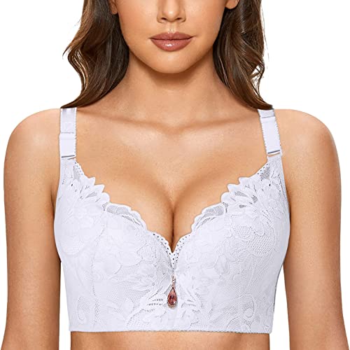 BH Damen Push Up mit volumenreichen Oktoberfest Weiß Bügel-Push-Up BH Große Größen Tracht Schalen BH Balconette Sexy Dirndl BH Bra Büstenhebe Spitze 95 e Große Brüste Bustier Büstenhalter von LCpddajlspig