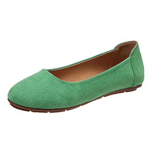 Ballerinas Damen, Bequem Runde Zehe Sportlich Einfarbig Slip On Elegant Ballerina Stoffschuhe Weiche Klassisch Brautschuhe Geschlossene Atmungsaktiv Flache Schuhe Balerinaschuhe Freizeitschuhe von LCpddajlspig