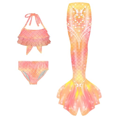 Bikini Jugendliche Mädchen, Meerjungfrauenflosse Mädchen Mit Bikini Set Schwimmflossen Kinder Meerjungfrau Badeanzug Bikinis Monoflosse Meerjungfrauen Badekleid Badebekleidung Orange 6-7 Jahre Bikini Jugendliche Mädchen, Meerjungfrauenflosse Mädchen Mit Bikini Set Schwimmflossen Kinder Meerjungfrau Badeanzug Bikinis Monoflosse Meerjungfrauen Badekleid Badebekleidung Orange 6-7 Jahre von LCpddajlspig