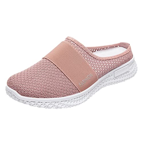 Clogs Damen Mit Fussbett, Vorne Geschlossen Outdoor Deichmann Schuhe Orthopädische Schuhe Sommer mit Leichter Sohle Gesundheitsschuhe Atmungsaktiv Mesh Pantoletten Diabetic Air Cushion Hausschuhe von LCpddajlspig