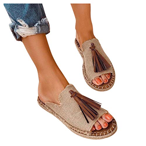 Damen Pantoletten mit Fußbett Weite H Sexy mit Absatz Badepantolette Hausschuhe Elegant Schlappen Rutschfest Badelatschen Duschlatschen Flache Badeschlappen Leder Sommer Slide Slippers Sandalen von LCpddajlspig