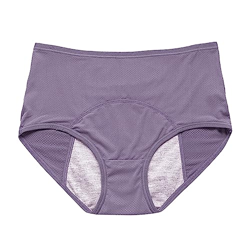 Damen Perioden Unterwäsche|Absorbierend Atmungsaktive Unterhosen High Waist Hipster Bauchweg Brazilian Erste Periode Menstruationsunterwäsche Slip One Pack Damenslips Periodenunterschwäsche von LCpddajlspig