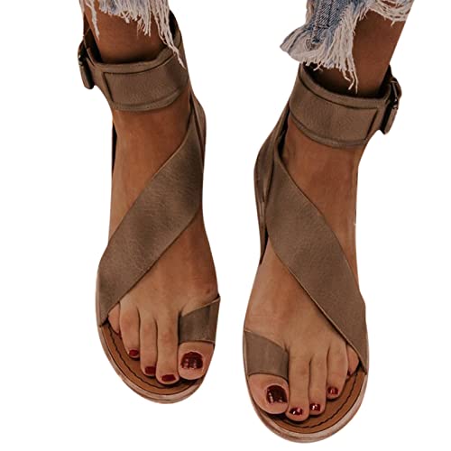 Damen Sandalen Sommer Mode Strand Boho Pantoletten Freizeit Römersandalen Strasssteine mit Weiche Fußbett Zehentrenner Sommerschuhe Elegant Bequeme Offene Zehe Flache Sandaletten Strandsandalen von LCpddajlspig