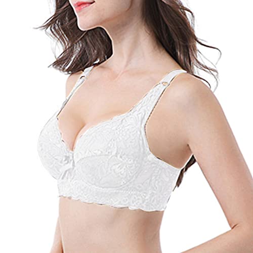 Dirndl BH Push Up Beige, Weiß Oktoberfest Dirndl-BHS Tracht Große Größen Spitze Bra Bügel-Push-Up BH mit volumenreichen Große Brüste Schalen BH Büstenhebe Balconette 95 e Sexy Büstenhalter von LCpddajlspig