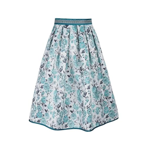 Dirndl Schürze Blau, Dirndl Schürze Trachtenrock Damen Knielang Dirndlschürze 60 Cm Rocklänge Dirndlschürzen Midi Trachtenkleid Große Größen Trachtenmode Faltenrock Für Oktoberfest Blau XXL von LCpddajlspig