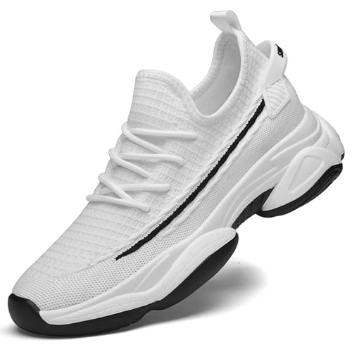 Elevate Shoes Herren 10 cm, Aufzug Schuhe Plateau Elevateshoes Unsichtbare Elevator Shoes Breeze Mesh Schuhe Die Größer Machen Herren Weiße 40 von LCpddajlspig