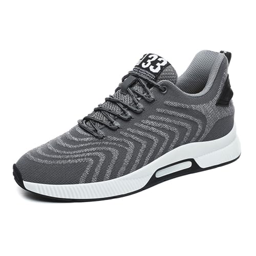 Elevator Schuhe Herren, Elevate Shoes Herren 10cm, Elevateshoes Aufzug Breeze Mesh Elevator Schuhe Die Größer Machen Joggingschuhe Plateau Sneaker & Sportschuhe Unsichtbare Grau 42 von LCpddajlspig