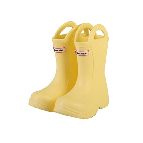 Gummistiefel Halbhoch Kinder, Regenstiefel Kinder Regenstiefel Gummischuhe Stiefel Kleinkind Weitschaft Kindergummistiefel Reitschuhe Halbhohe Reiterstiefel Regenschuhe Baby Reitstiefel Gelb 16 von LCpddajlspig