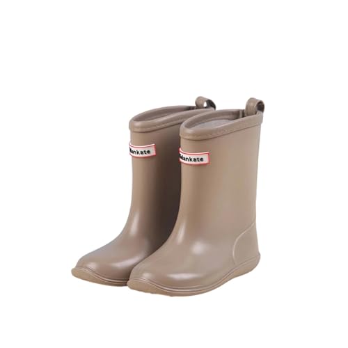 Halbhohe Gummistiefel Kinder, Gummistiefel Kinder Regenstiefel Reitschuhe Stiefel Kleinkind Weitschaft Gummischuhe Regenschuhe Baby Halbhohe Kindergummistiefel Reiterstiefel Rain Boots Kids Braun 20 von LCpddajlspig