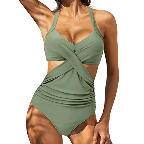 LCpddajlspig Bikini Damen Bauchweg Push Up Sexy Push Up mit Bügel Triangel Bademode Große Größen High Waist Badeanzug Beachwear Strandmode von LCpddajlspig