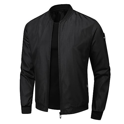 LCpddajlspig Bomberjacke Herren Schwarz, Sommerjacke Herren 4XL, Übergangsjacke Dünne Blouson Sommer Jacken Casual Jacket Freizeitjacke Langarm Pilotenjacke Sweatjacke Frühlingsjacke Schwarz 5XL LCpddajlspig Bomberjacke Herren Schwarz, Sommerjacke Herren 4XL, Übergangsjacke Dünne Blouson Sommer Jacken Casual Jacket Freizeitjacke Langarm Pilotenjacke Sweatjacke Frühlingsjacke Schwarz 5XL von LCpddajlspig