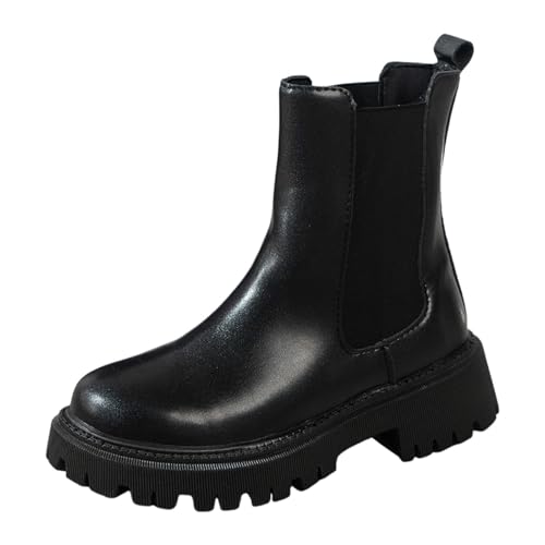 LCpddajlspig Chelsea Boots Damen Schwarz, Chelsea Boots Damen, Mit Absatz Stiefeletten Damenstiefeletten Stiefelette Elegant Herbst Stiefel Weiter Schaft Damenstiefel Lederstiefel von LCpddajlspig
