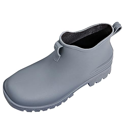 LCpddajlspig Gummistiefel Herren 43, Gummistiefel Herren Regenstiefel Weitschaft Extra Weit Gartenstiefel Angelstiefel Waterproof Stiefel Regenschuhe rutschfeste Gummischuhe Gartenschuhe Grau 41 von LCpddajlspig
