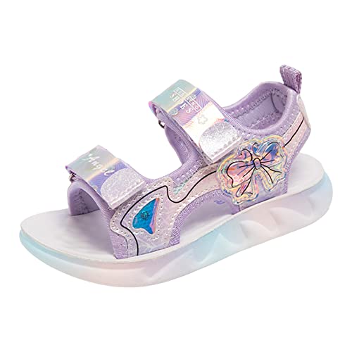 LCpddajlspig Schuhe Kinder Mädchen Festlich Offener Zeh Sandalen Wasserfeste mit Klettverschluss Wassersandalen Frühling Weit Strandschuhe Sommerschuhe Zehenschutz Trekkingsandalen Gr. 25-38 von LCpddajlspig