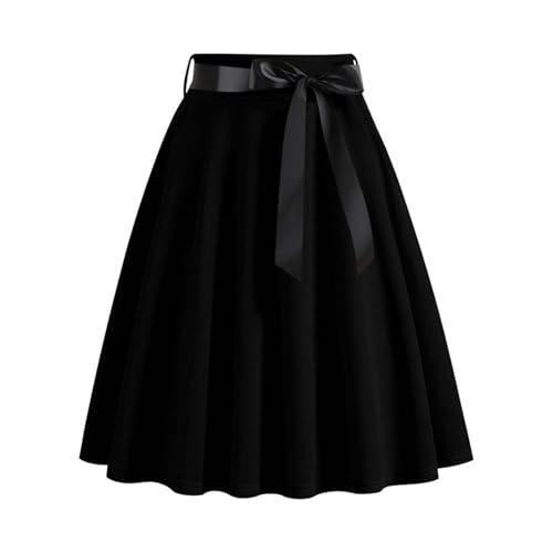 LCpddajlspig Schwarze Dirndl Schürze, Trachtenrock Damen Knielang Dirndl Schürze Dirndlschürze 60 cm Rocklänge Trachtenkleid Lang Dirndlschürzen Midi Trachtenmode Faltenrock Für Oktoberfest Schwarz S von LCpddajlspig