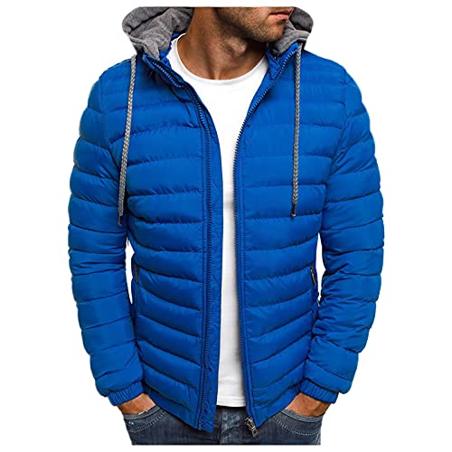 LCpddajlspig Steppjacke Herren Leicht Winddichte mit Kapuze Winter Winterjacke Outdoor Winter Warm Gepolsterte Dünne Puffer Jacke von LCpddajlspig