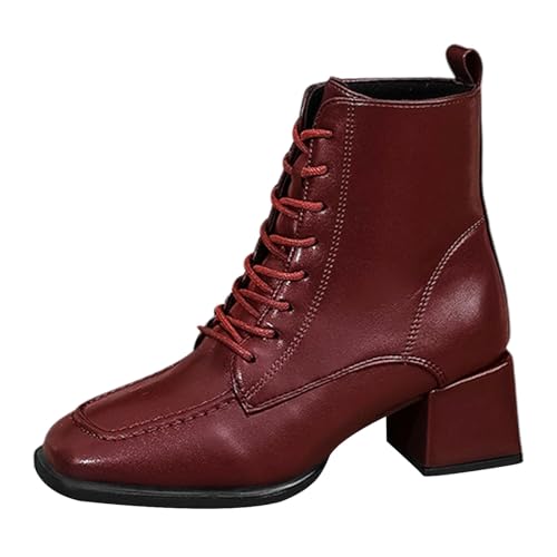 LCpddajlspig Stiefeletten Damen Elegant, Stiefeletten Damen, Lederstiefel Stiefelette Chelsea Damenstiefeletten Stiefel Weiter Schaft Leder Ankle Boots Plateau Damenstiefel von LCpddajlspig