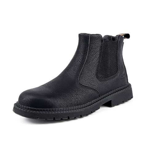 LCpddajlspig Stiefeletten Damen Schwarz, Chelsea Boots Damen, Mit Absatz Stiefeletten Damenstiefeletten Herbst Stiefel Weiter Schaft Elegant Stiefelette Lederstiefel Damenstiefel von LCpddajlspig