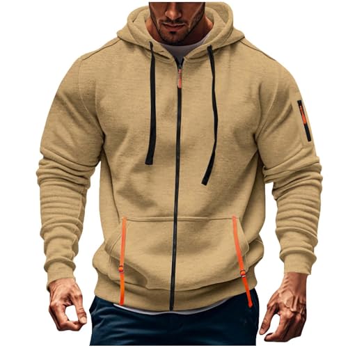 LCpddajlspig Sweatjacke Herren Mit Kapuze Zipper Hoodie Sweatshirt Jacke Sportjacken Tasche Kapuzenjacke Große Größen Trainingsjacke Outdoor Bekleidung Für Jogging Und Wandern S-4XL von LCpddajlspig