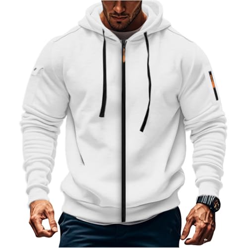 LCpddajlspig Sweatjacke Herren Mit Kapuze Zipper Hoodie Sweatshirt Jacke Sportjacken Tasche Kapuzenjacke Große Größen Trainingsjacke Outdoor Bekleidung Für Jogging Und Wandern S-4XL von LCpddajlspig