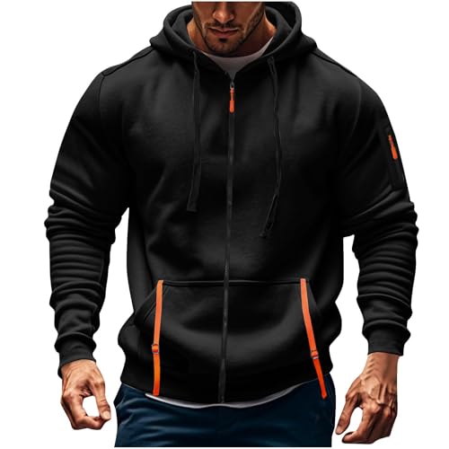 LCpddajlspig Sweatjacke Herren Mit Kapuze Zipper Hoodie Sweatshirt Jacke Sportjacken Tasche Kapuzenjacke Große Größen Trainingsjacke Outdoor Bekleidung Für Jogging Und Wandern S-4XL von LCpddajlspig