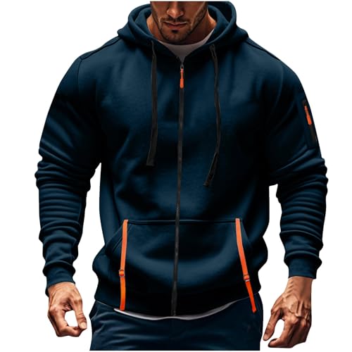 LCpddajlspig Sweatjacke Herren Mit Kapuze Zipper Hoodie Sweatshirt Jacke Sportjacken Tasche Kapuzenjacke Große Größen Trainingsjacke Outdoor Bekleidung Für Jogging Und Wandern S-4XL von LCpddajlspig