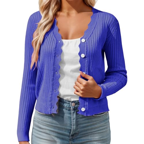 Leichte Strickjacke Damen Sommer, Strickjacke Damen Kurz Trachtenjacke Dirndl Jacke Cardigan Trachtenweste Leicht Bolero Jäckchen Trachten Strickjacken Kurze Blusenjacke Strickweste Für Oktoberfest Bl von LCpddajlspig