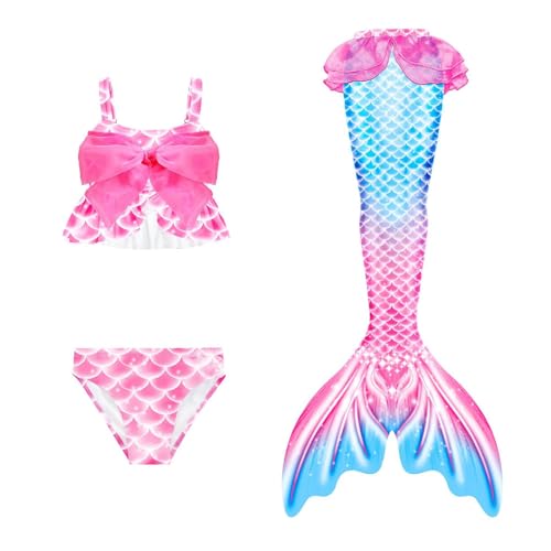 𝙈eerjung𝙛rauen𝙛losse Mädchen, 𝙈eerjung𝙛rauen𝙛losse Mädchen Mit Bikini Set schwimm𝙛lossen Kinder 𝙈eerjung𝙛rau 𝙈eerjung𝙛rauen Badeanzug 𝙈ono𝙛losse Bikinis Badekleid Badebekleidung 4-5 Jahre von LCpddajlspig