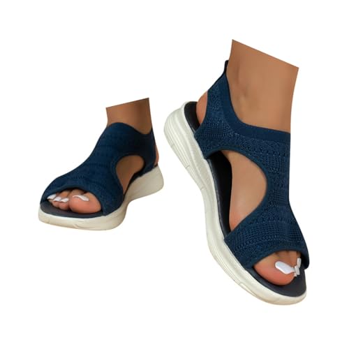 LCpddajlspig Orthopädische Sandalen Damen, Sommerschuhe Damen Waschbare Slingback Mit Weiches Fussbett Sommerschuhe Riemchensandalen Sandaletten Bequem Breite füße Barfuß Sandalen Flache Strandschuhe von LCpddajlspig