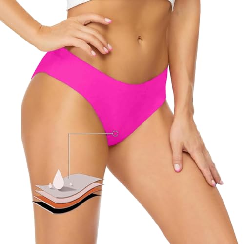 Periodenunterschwäsche Teenager, Periodenunterschwäsche Starke Blutung Auslaufsichere Seamless Perioden Bikinihose Große Größe Periodenslip High Waist Slip Perioden Unterwäsche Baumwoll Period Underwe von LCpddajlspig