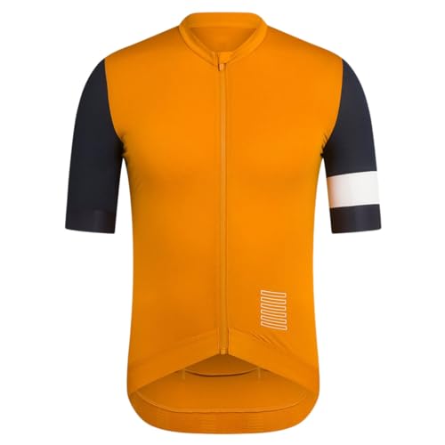 Rad Trikots Herren, Fahrradtrikot Herren Rennrad Trikot Radtrikot Oberteil Fahrradbekleidung Sommer Radsport-Bekleidung Rennradtrikots Fahrrad Trikots Kurzarm Rad Shirt Gelb XL von LCpddajlspig