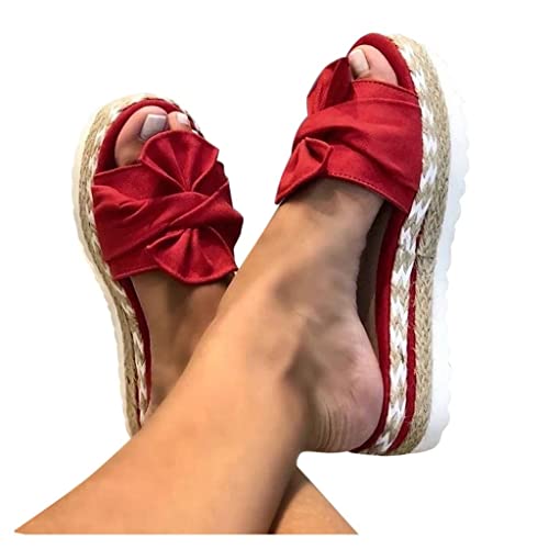 Sandalen Damen Sommer Tanzschuhe Wedges Verbenas Espadrilles Vorne Peeptoe mit Keilabsatz Orthopädische Plateau Sandalen mit Riemchen Keilabsatz Schuhe Sommerschuhe Schuhe Sommer Keilpumps von LCpddajlspig