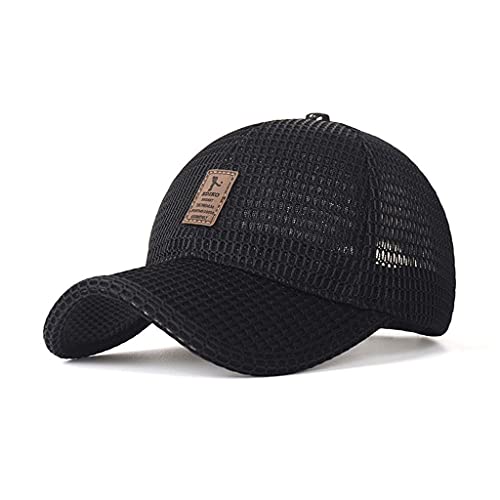 Schwarze Kappe Herren Sonnenmütze BaseballKlettverschluss Uv Schutz Unisex Waschbar Basecap Sommerhut Verstellbar Schirmmütze Atmungsaktiv Cap Sommer Sommer Schirmmütze Baseballcap Sonnenhut von LCpddajlspig