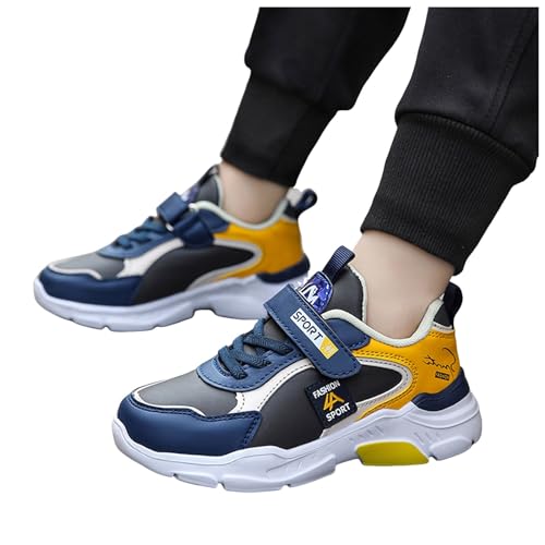 Sneaker Jungen 30, Turnschuhe Jungen Sportschuhe Kinderschuhe Hallenturnschuhe Sports & Outdoor Sneaker Kinder Atmungsaktiv Mesh Hallenschuhe Laufschuhe Mit Klettverschluss Sport Schuhe Jungs Gelb 36 von LCpddajlspig