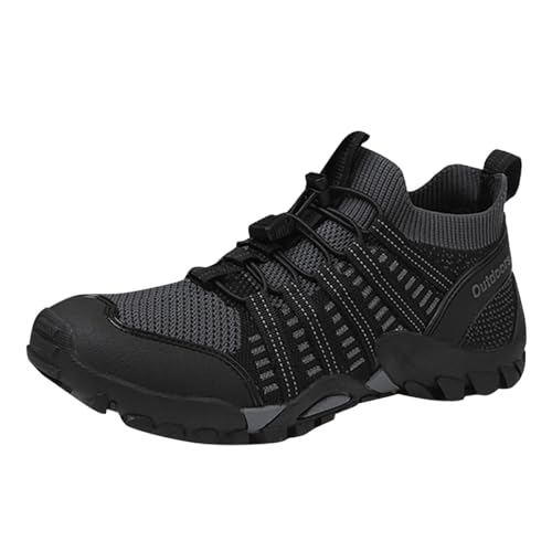 Trekking- & Wanderschuhe, Trekkingschuhe Damen Wasserdicht Sneaker Bergschuhe Bergschuhe rutschfeste Walkingschuhe Weite H Outdoor Schuhe Breite Füße Atmungsaktiv Hiking Shoes Wanderstiefel 46 von LCpddajlspig