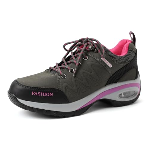 Trekking- & Wanderschuhe Für Damen, Wanderschuhe Damen Wasserdicht Sneaker Outdoor Schuhe Breite Füße Bergschuhe Rutschfeste Bergschuhe Atmungsaktiv Walkingschuhe Trailrunning Hiking Shoes Sportschuhe von LCpddajlspig