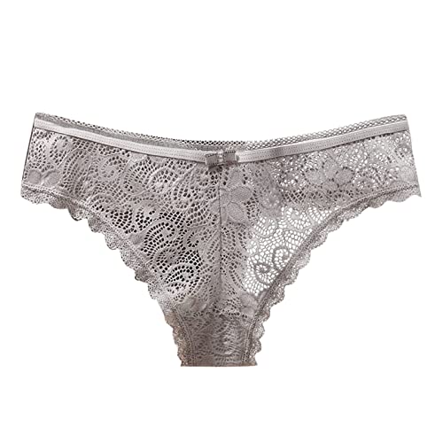 Unterhosen Damen 10Er Pack Nahtlos Tanga Spitze Unterwäsche Baumwolle mit Spitze String Slips Große Größen Hohe Taille Panties Höschen Softfeeling Atmungsaktiv Sexy Sport High Waist Hipster von LCpddajlspig