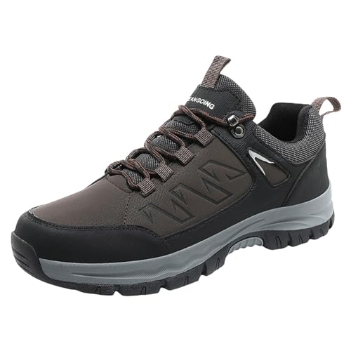 Wanderschuhe Wasserdicht Herren, Trekkingschuhe Herren Wasserdicht Sneaker Bergschuhe Bergschuhe Rutschfeste Hiking Shoes Weite H Outdoor Schuhe Breite Füße Atmungsaktiv Walkingschuhe Wanderstiefel 43 von LCpddajlspig
