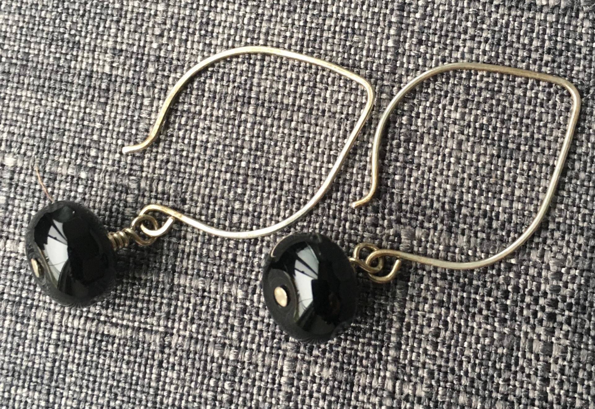 2 Zoll Sterling Silber Draht Gewickelt Schwarz Onyx Auf Ohr Reifen 2 Zoll Sterling Silber Draht Gewickelt Schwarz Onyx Auf Ohr Reifen von LDBJewelry