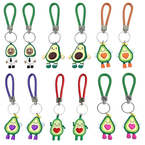 Kawaii Avocado Schlüsselanhänger Avocado Schlüsselanhänger - Kawaii Avocado Kuscheltier Keychain, Süßes Avocado Präsens, Perfekt für Valentinstag, Geburtstag und Weihnachten von LDBKLGHJ