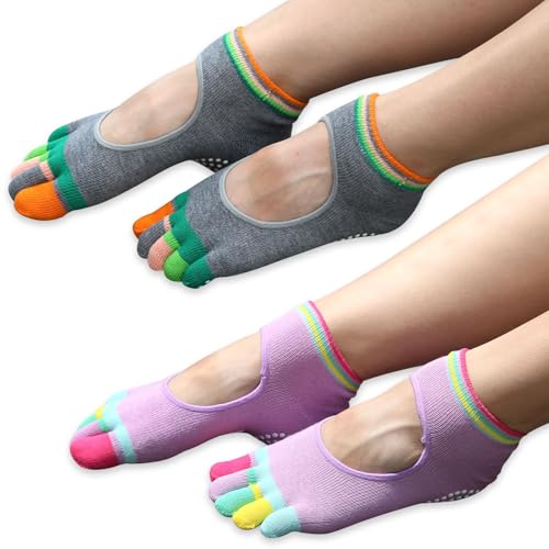 LDBKLGHJ 2 Paar Yoga Socken – Zehentopper Socken und Barfuß Socken für Pilates, Yoga und Schlafnap – Zehensocken Damen 39-42 LDBKLGHJ 2 Paar Yoga Socken – Zehentopper Socken und Barfuß Socken für Pilates, Yoga und Schlafnap – Zehensocken Damen 39-42 von LDBKLGHJ