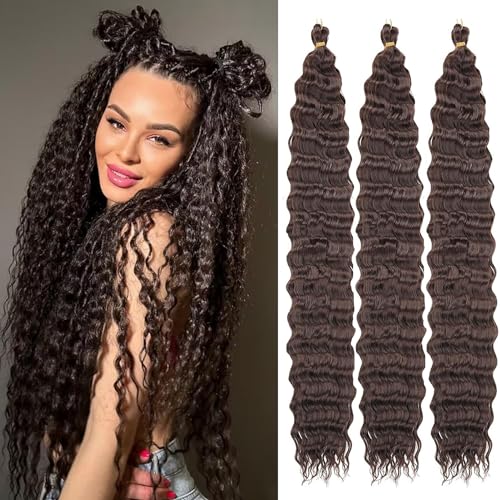 LDGUGO Curly Braiding Hair Ocean Wave Crochet Hair for Black Women Long Deep Wave Wet and Wavy Braiding Hair For Boho Braids 30 Inch Pack of 3 LDGUGO Curly Braiding Hair Ocean Wave Crochet Hair for Black Women Long Deep Wave Wet and Wavy Braiding Hair For Boho Braids 30 Inch Pack of 3 von LDGUGO