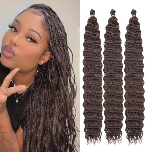 LDGUGO Deep Wave Crochet Hair Curly Braiding Hair for Women Ocean Wave Crochet Hair Pre Stretched Wavy Braidng Hair Deep Wave Braiding Hair for Goddess Box Braids 24 Inch Pack of 3 LDGUGO Deep Wave Crochet Hair Curly Braiding Hair for Women Ocean Wave Crochet Hair Pre Stretched Wavy Braidng Hair Deep Wave Braiding Hair for Goddess Box Braids 24 Inch Pack of 3 von LDGUGO
