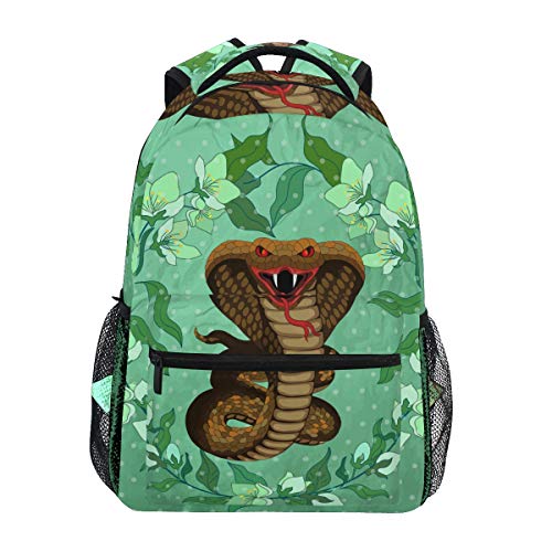 Grüne Schlange Schulter Student Rucksacks Bookbags Kinderrucksack Büchertasche Rucksäcke für Teen Mädchen Jungs von LDIYEU