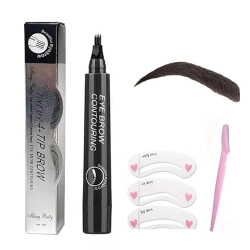 Augenbrauenstift, wasserdicht und schweißfest, verblasst nicht, langanhaltender Effekt (schwarzes Kleid) von LDJYEONS