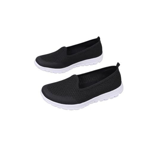 LDOZ Atmungsaktive, weiche Sohle für den Sommer, ohne die Füße zu ermüden, lässige und Bequeme Damenschuhe für den Straßeneinkauf(Black,7.5) von LDOZ