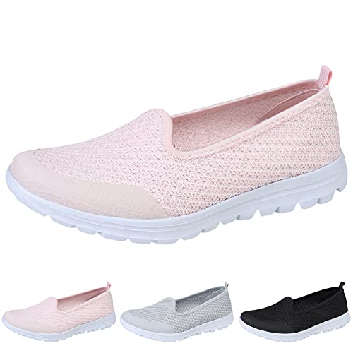 LDOZ Atmungsaktive, weiche Sohle für den Sommer, ohne die Füße zu ermüden, lässige und Bequeme Damenschuhe für den Straßeneinkauf(Red,7) von LDOZ