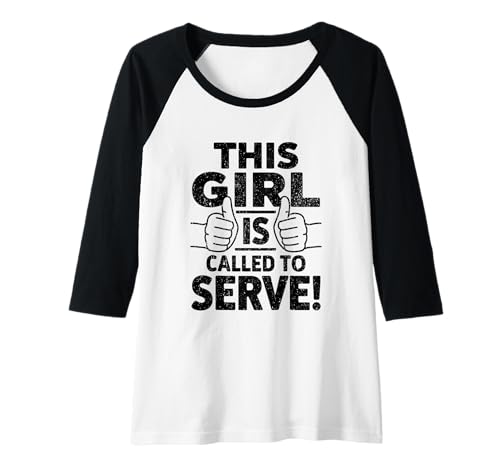 Damen LDS Missionarin Spruch This Girl is Called to Serve Raglan von LDS Missionarin Glaube Zitat