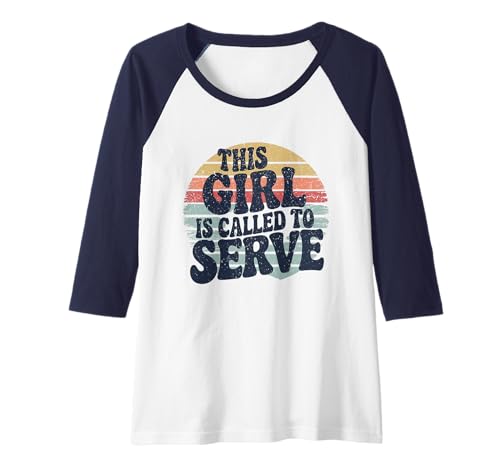 Damen LDS Missionarin Spruch This Girl is Called to Serve Raglan von LDS Missionarin Glaube Zitat